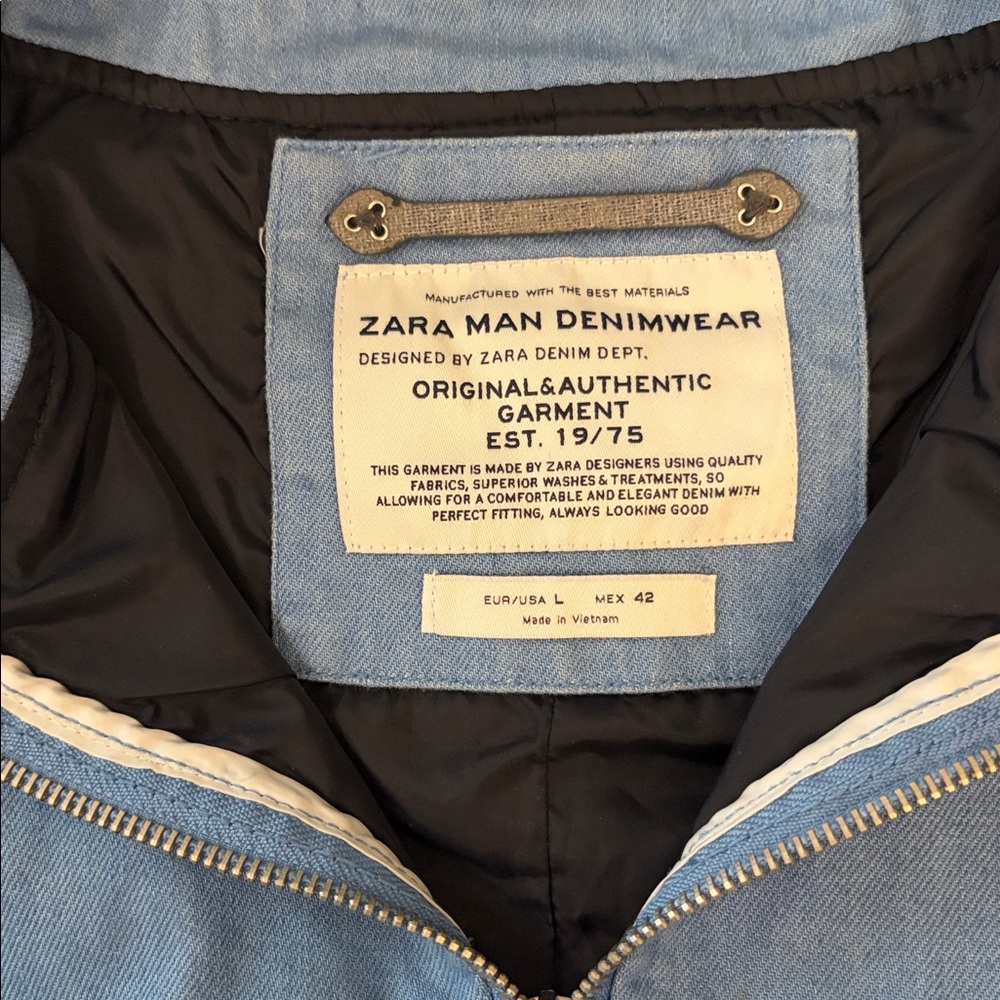 Zara Light Blue Denim Jacket - Picture 2 of 9